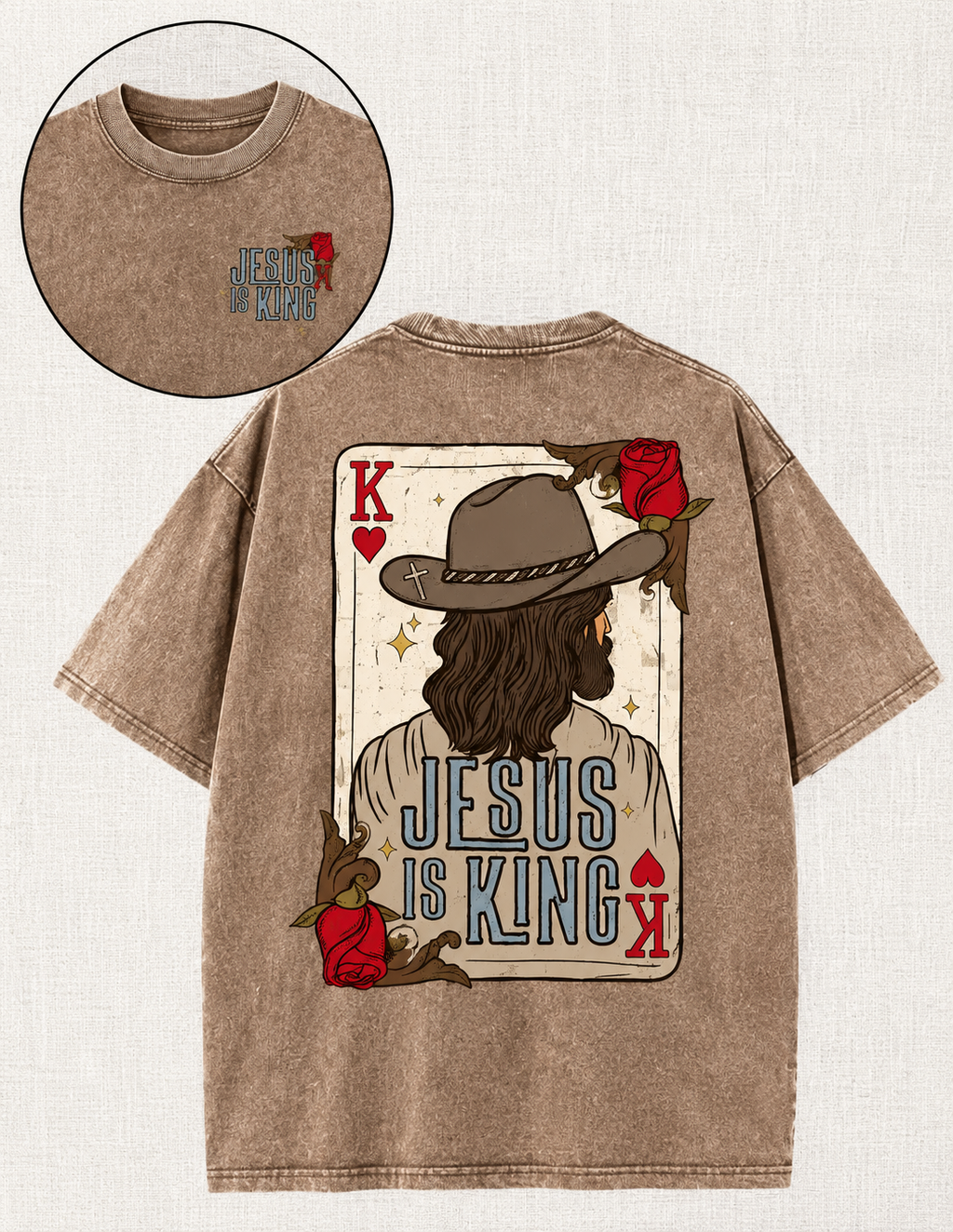 “Jesus Is King” Vintage Wash T-Shirt