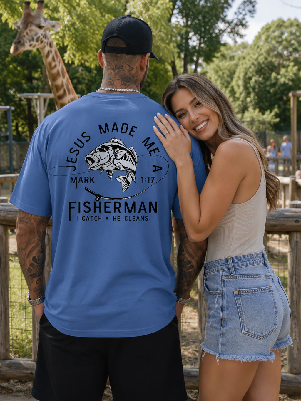 “ Jesus Made Me a Fisherman” Christian T-Shirt(unisex)