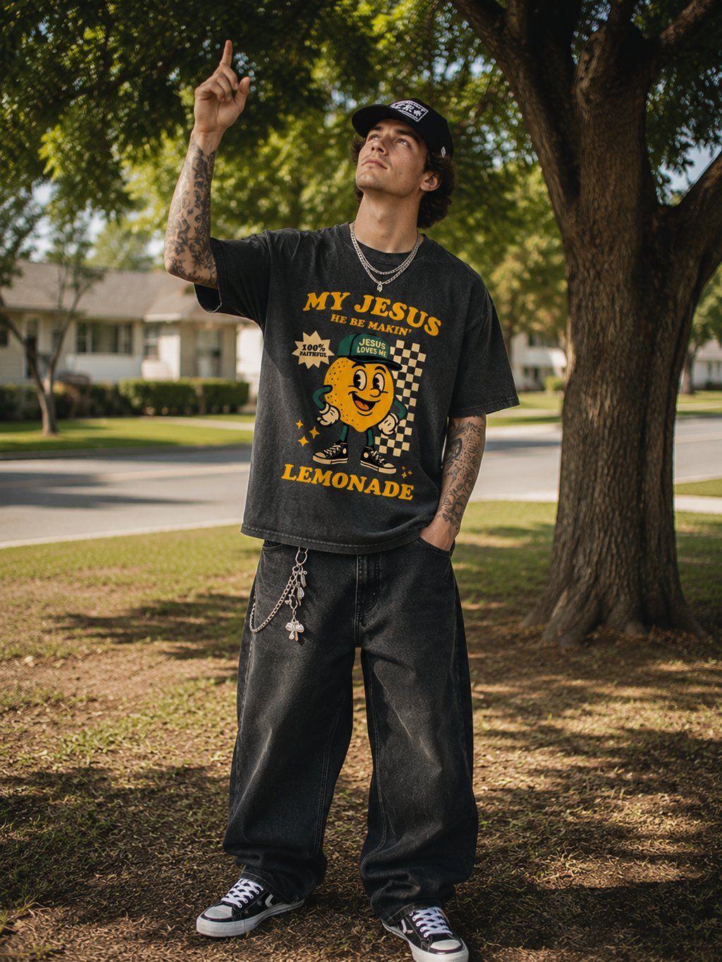 “ My Jesus He Be Makin' Lemonade” Vintage Graphic Tee(unisex)