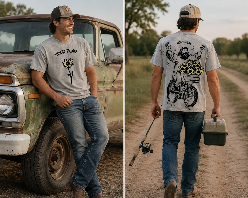 “God's Plan vs. Your Plan”Vintage Wash Christian T-Shirt(Unisex)