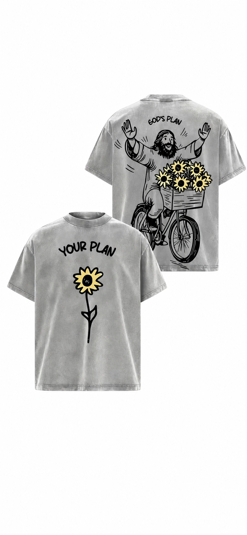 “God's Plan vs. Your Plan”Vintage Wash Christian T-Shirt(Unisex)