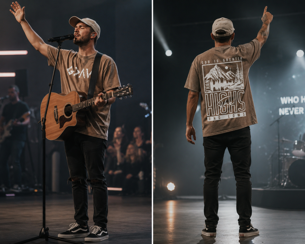 “God Is Greater Than the Highs and Lows” Vintage Christian T-Shirt(unisex)