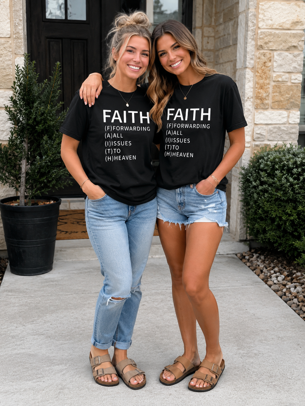 “FAITH – Forwarding All Issues to Heaven” Christian Graphic T-Shirt(unisex)