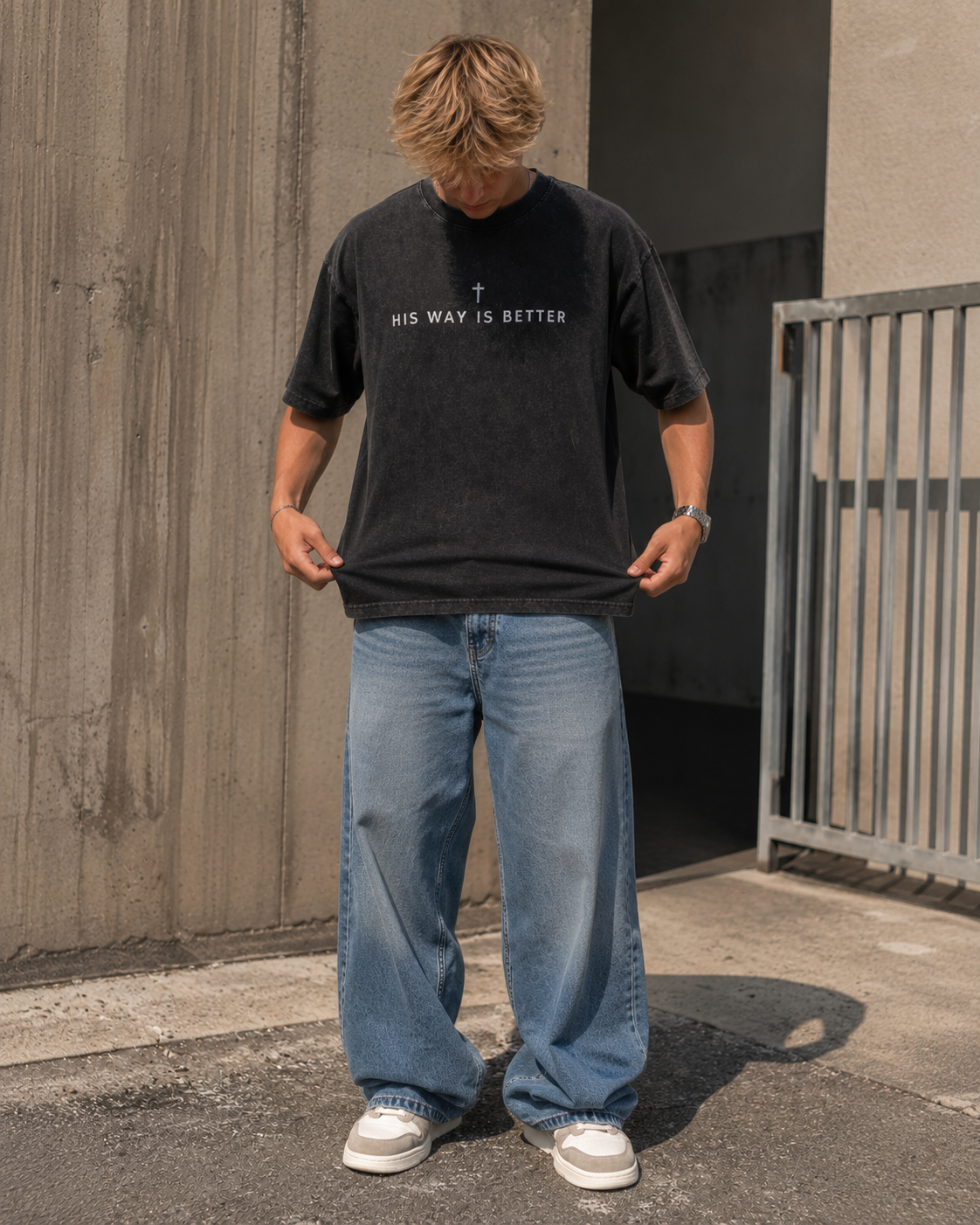 “His Way Is Better” Vintage Wash Tee(unisex)
