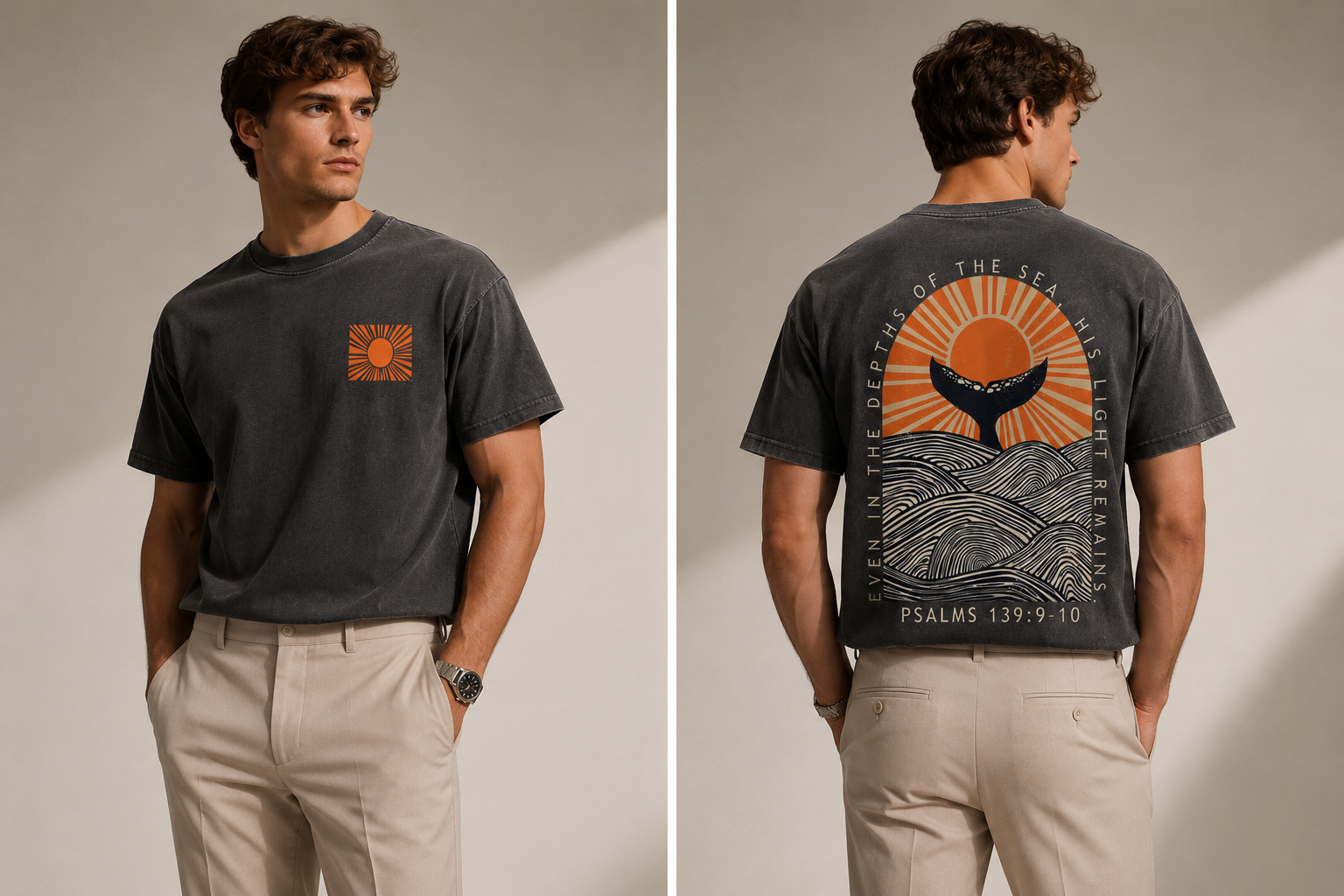Depths of the Sea, Vintage Wash Tee (Unisex)