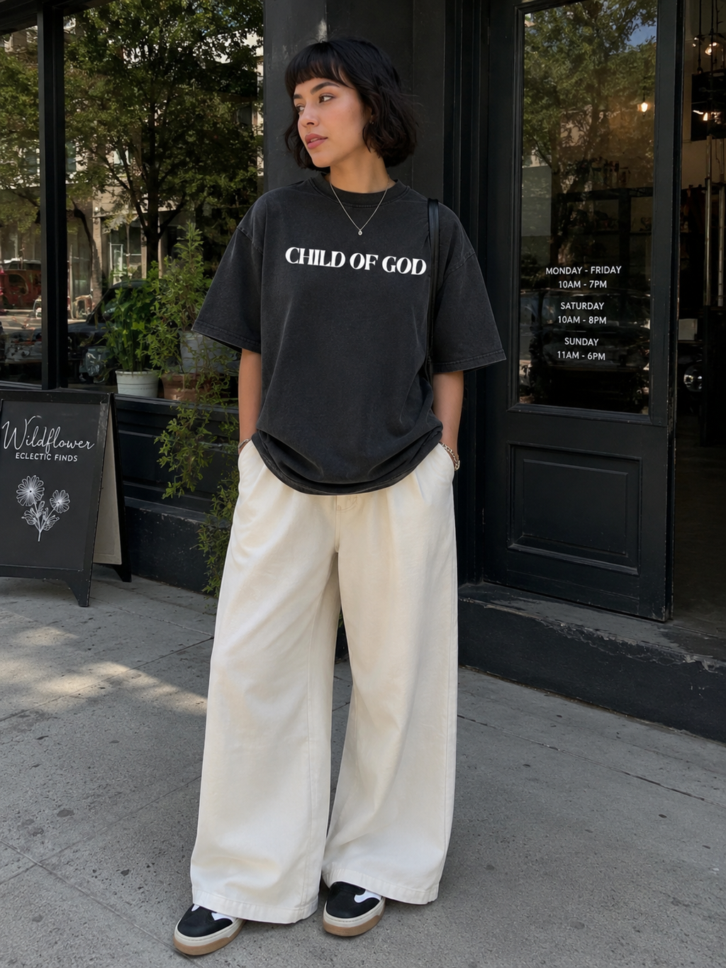 “Child of God” Vintage Washed Oversized Tee (Unisex)