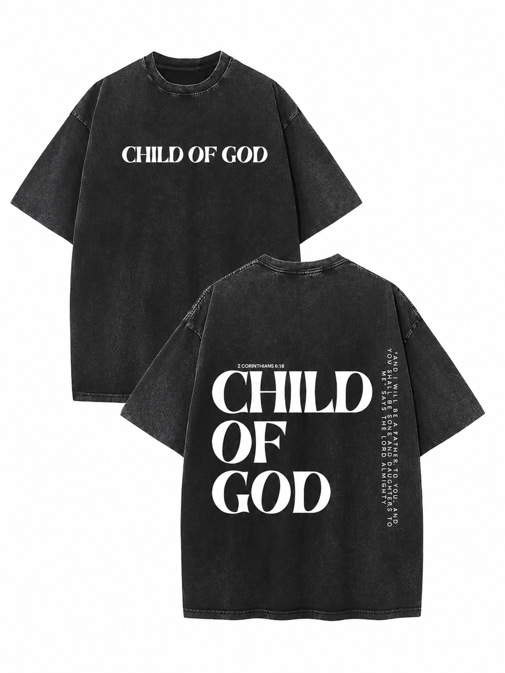 “Child of God” Vintage Washed Oversized Tee (Unisex)