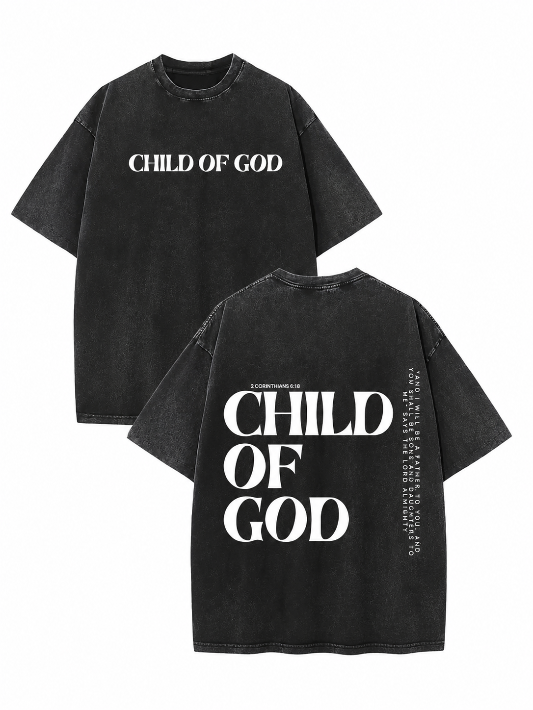 “Child of God” Vintage Washed Oversized Tee (Unisex)