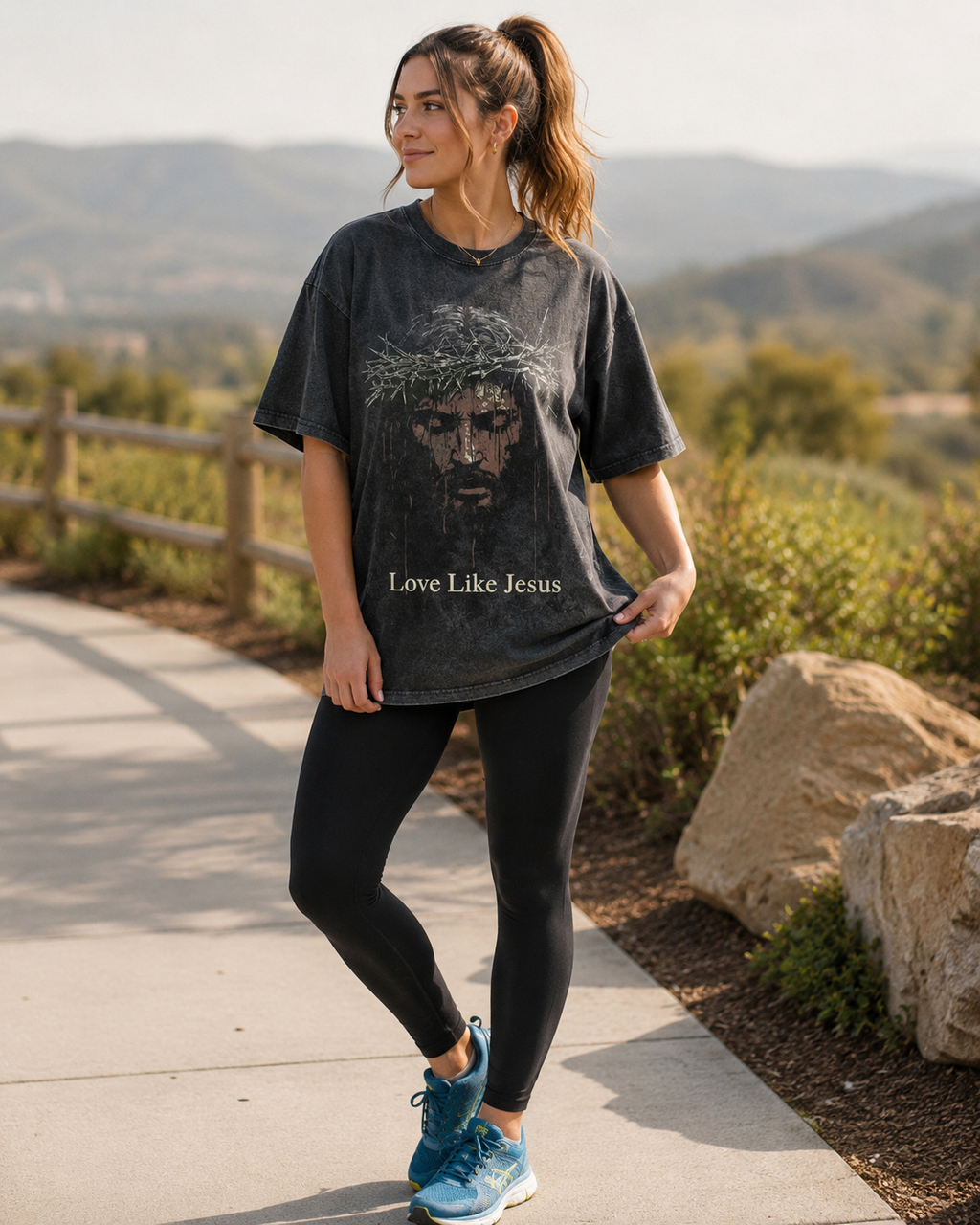 “Love Like Jesus” Vintage Washed Christian T-Shirt(unisex)