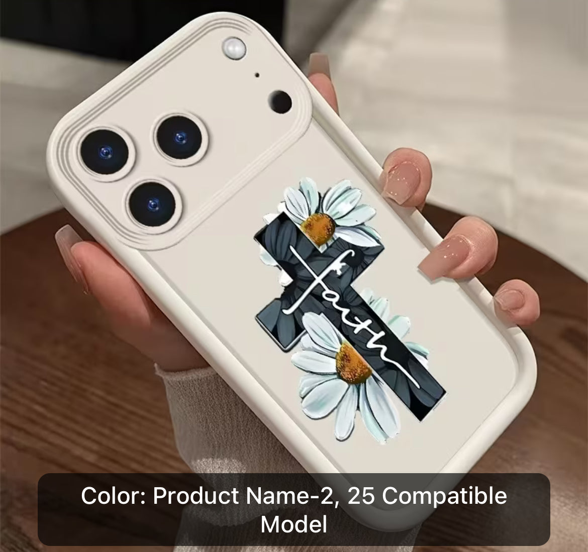 Faith Daisy Cross Phone Case
