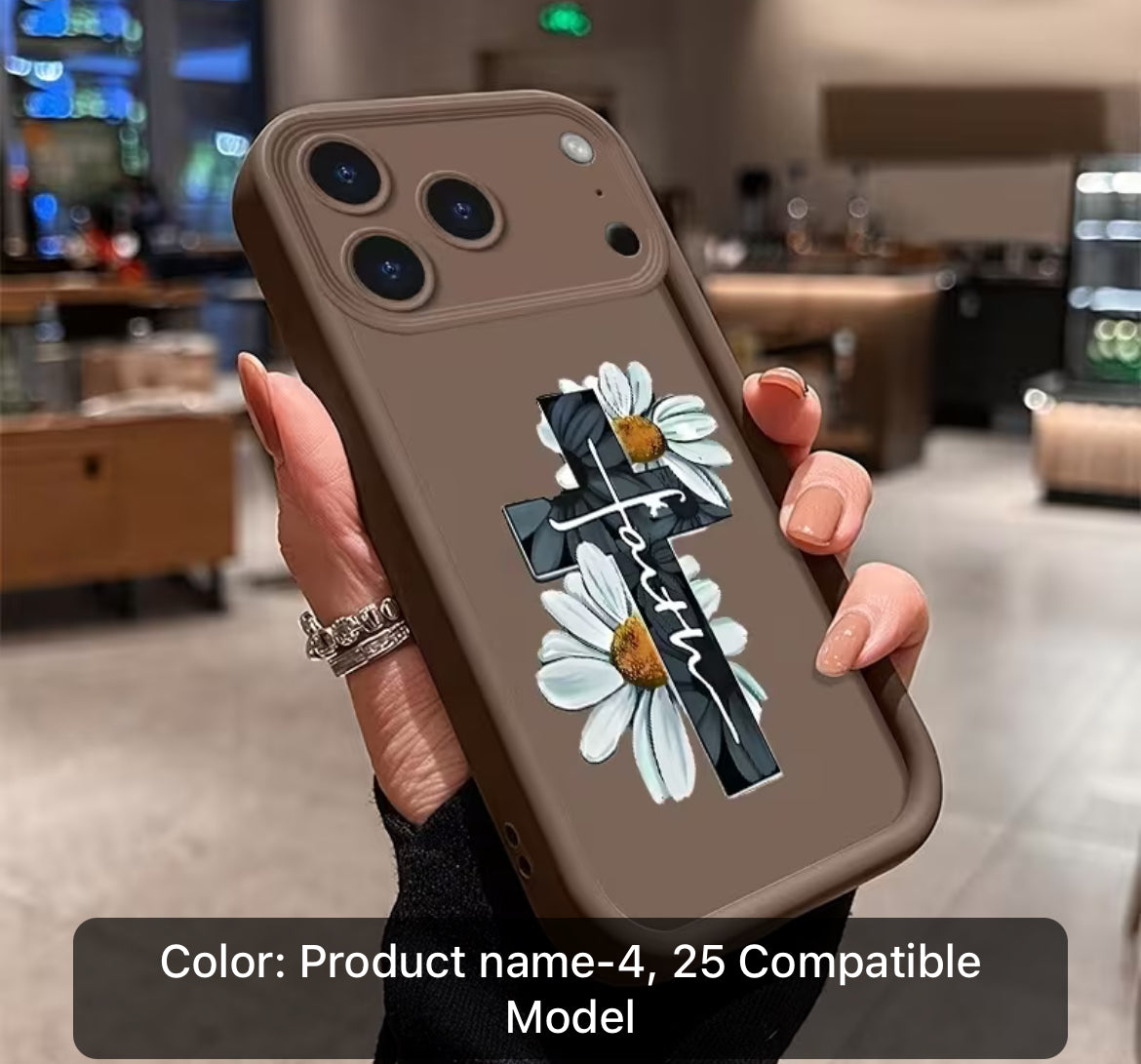 Faith Daisy Cross Phone Case