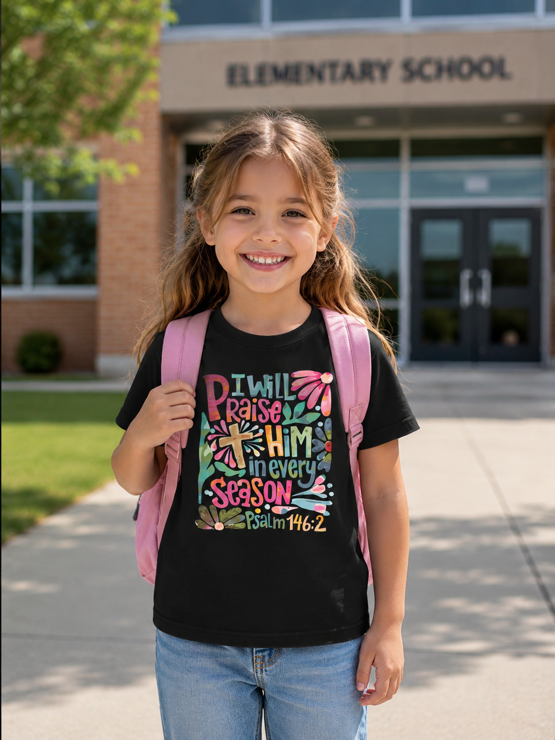"I Will Praise Him in Every Season" Christian Graphic Tee