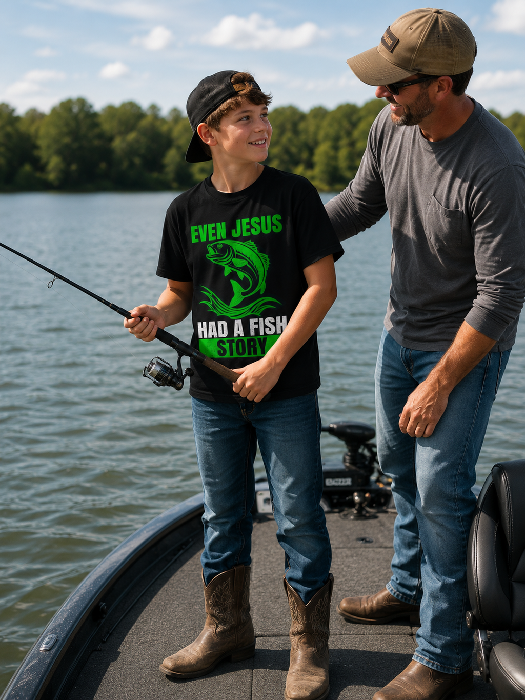 "Even Jesus Had a Fish Story" Youth T-Shirt
