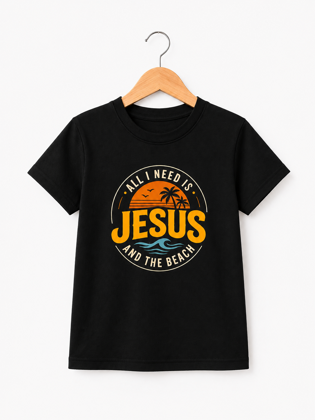 “All I Need Is Jesus and the Beach” Youth Graphic T-Shirt/Shorts Set