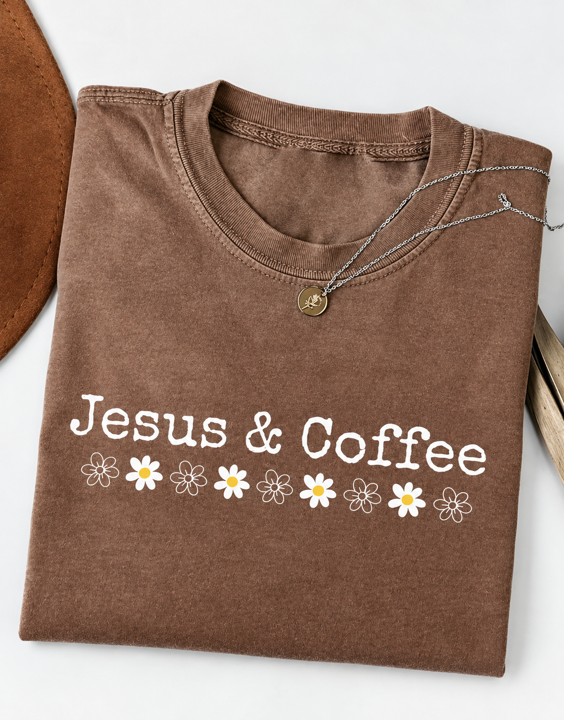 Women’s Jesus And Coffee Vintage Tee